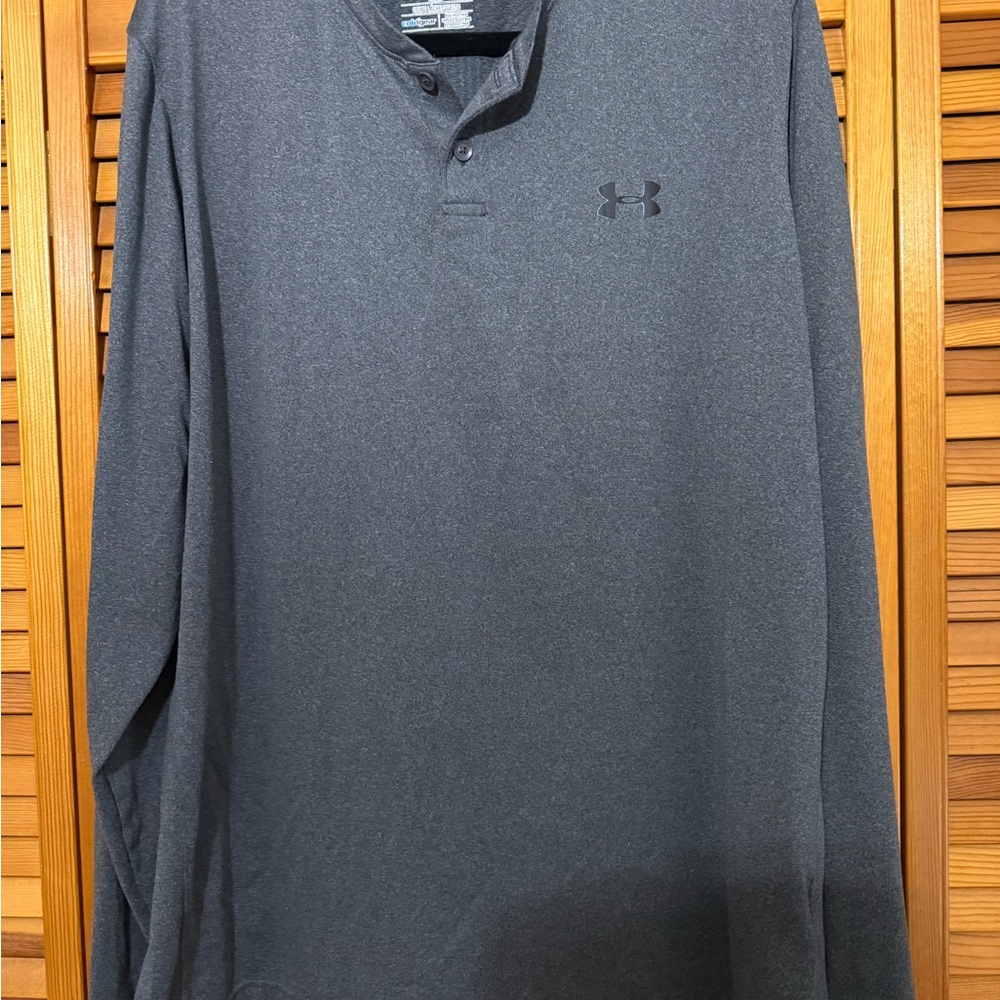 Under Armour Men's Charcoal Long Sleeve Henley